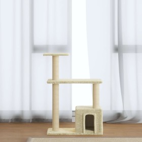 Katzenkratzbaum mit cremefarbenen Sisalstämmen, 70 cm von vidaXL, Katzenmöbel - Ref: Foro24-171433, Preis: 30,84 €, Rabatt: %