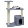 Katzenkratzbaum mit hellgrauen Sisalstämmen 70 cm von vidaXL, Katzenmöbel - Ref: Foro24-171434, Preis: 29,94 €, Rabatt: %