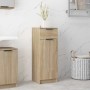 Armario de baño madera contrachapada roble Sonoma 32x33,5x90 cm
