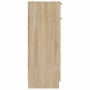 Armario de baño madera contrachapada roble Sonoma 32x33,5x90 cm