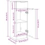 Armario de baño madera contrachapada roble Sonoma 32x33,5x90 cm