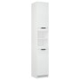Armario de baño madera contrachapada blanco 32x34x188,5 cm