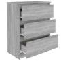 Aparador de madera contrachapada gris Sonoma 60x35x76 cm de vidaXL, Aparadores - Ref: Foro24-815511, Precio: 76,44 €, Descuen...