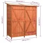 Gartengeräteschuppen aus massiver Tanne 136x75x160 cm von vidaXL, Schuppen - Ref: Foro24-171451, Preis: 323,49 €, Rabatt: %
