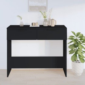 Mesa consola madera de ingeniería negro 90x36x75 cm Mesa consola madera de ingeniería negro 90x36x75 cm