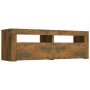 Mueble de TV con luces LED roble ahumado 120x35x40 cm de vidaXL, Muebles TV - Ref: Foro24-815684, Precio: 94,78 €, Descuento: %