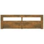 Mueble de TV con luces LED roble ahumado 120x35x40 cm de vidaXL, Muebles TV - Ref: Foro24-815684, Precio: 86,90 €, Descuento: %