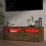 Mueble de TV con luces LED roble ahumado 120x35x40 cm de vidaXL, Muebles TV - Ref: Foro24-815684, Precio: 94,78 €, Descuento: %