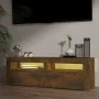 Mueble de TV con luces LED roble ahumado 120x35x40 cm de vidaXL, Muebles TV - Ref: Foro24-815684, Precio: 86,90 €, Descuento: %