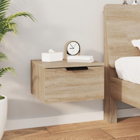 Mesita de noche de pared color roble Sonoma 34x30x20 cm Mesita de noche de pared color roble Sonoma 34x30x20 cm