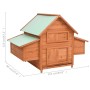Solid red spruce wood chicken coop 152x96x110 cm by vidaXL, Cages and habitats for small animals - Ref: Foro24-171459, Price:...