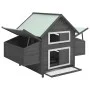 Solid gray and white fir wood chicken coop 152x96x110 cm by vidaXL, Cages and habitats for small animals - Ref: Foro24-171460...
