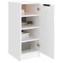 Mueble zapatero de madera contrachapada blanco 30x35x70 cm
