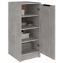 Mueble zapatero madera contrachapada gris hormigón 30x35x70 cm