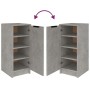 Mueble zapatero madera contrachapada gris hormigón 30x35x70 cm