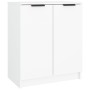 Mueble zapatero de madera contrachapada blanco 59x35x70 cm