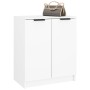 Mueble zapatero de madera contrachapada blanco 59x35x70 cm