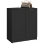 Mueble zapatero madera contrachapada negro 59x35x70 cm