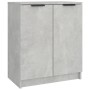 Mueble zapatero madera contrachapada gris hormigón 59x35x70 cm