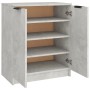 Mueble zapatero madera contrachapada gris hormigón 59x35x70 cm