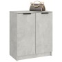 Mueble zapatero madera contrachapada gris hormigón 59x35x70 cm