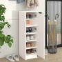Mueble zapatero de madera contrachapada blanco 30x35x100 cm