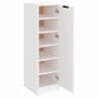 Mueble zapatero de madera contrachapada blanco 30x35x100 cm