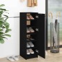 Mueble zapatero madera contrachapada negro 30x35x100 cm