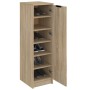 Mueble zapatero madera contrachapada roble Sonoma 30x35x100 cm