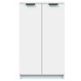 Mueble zapatero de madera contrachapada blanco 59x35x100,5 cm