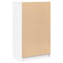 Mueble zapatero de madera contrachapada blanco 59x35x100,5 cm