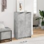 Mueble zapatero madera contrachapada gris hormigón 59x35x100,5