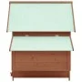 Solid mocha and white fir wood chicken coop 152x96x110 cm by vidaXL, Cages and habitats for small animals - Ref: Foro24-17146...