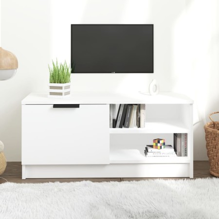Mueble para TV madera contrachapada blanco 80x35x36,5 cm en Muebles TV | Comprar online en Foro24