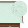 Gallinero madera maciza de abeto moca y blanco 152x96x110 cm