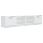 Mueble para TV 2 pzas madera contrachapada blanco 80x35x36,5 cm en Muebles TV | Comprar online en Foro24