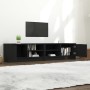 Mueble para TV 2 pzas madera contrachapada negro 80x35x36,5 cm en Muebles TV | Comprar online en Foro24