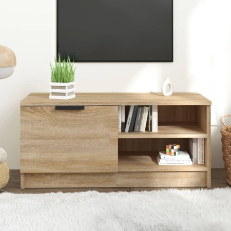 Mueble de TV madera contrachapada roble Sonoma 80x35x36,5 cm en Muebles TV | Comprar online en Foro24