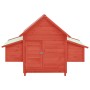 Solid red and white fir wood chicken coop 152x96x110 cm by vidaXL, Cages and habitats for small animals - Ref: Foro24-171462,...