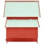 Solid red and white fir wood chicken coop 152x96x110 cm by vidaXL, Cages and habitats for small animals - Ref: Foro24-171462,...