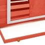 Solid red and white fir wood chicken coop 152x96x110 cm by vidaXL, Cages and habitats for small animals - Ref: Foro24-171462,...