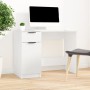 Escritorio de madera contrachapada blanco 100x50x75 cm