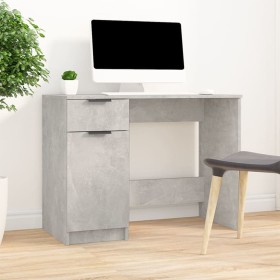 Escritorio de madera contrachapada gris hormigón 100x50x75 cm Escritorio de madera contrachapada gris hormigón 100x50x75 cm