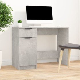 Escritorio de madera contrachapada gris hormigón 100x50x75 cm Escritorio de madera contrachapada gris hormigón 100x50x75 cm