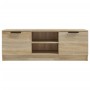 Mueble de TV madera contrachapada roble Sonoma 102x35x36,5 cm