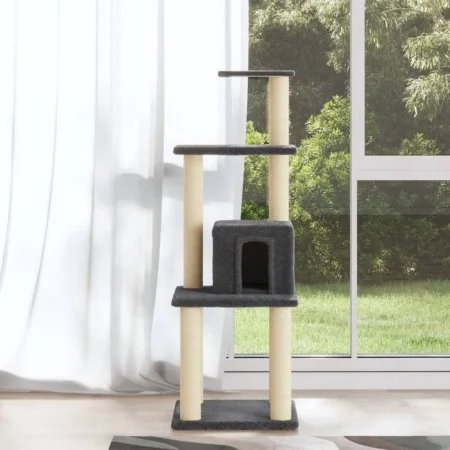 Cat scratching post with dark gray sisal posts 105 cm by vidaXL, Cat furniture - Ref: Foro24-171468, Price: 47,11 €, Discount: %