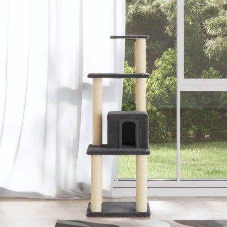 Katzenkratzbaum mit dunkelgrauen Sisalstämmen 105 cm von vidaXL, Katzenmöbel - Ref: Foro24-171468, Preis: 47,99 €, Rabatt: %