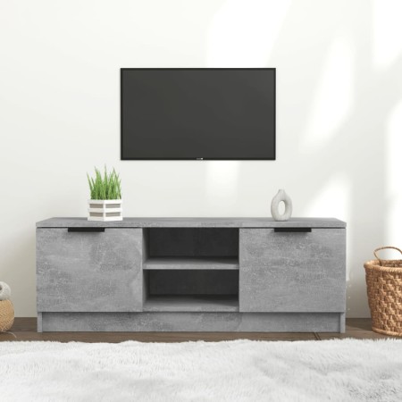 Mueble de TV madera contrachapada gris hormigón 102x35x36,5 cm en Muebles TV | Comprar online en Foro24