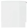 Mueble de TV madera contrachapada blanco brillo 102x35x36,5 cm