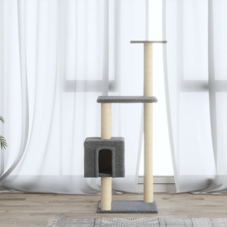 Katzenkratzbaum mit hellgrauen Sisalpfosten 104 cm von vidaXL, Katzenmöbel - Ref: Foro24-171470, Preis: 47,65 €, Rabatt: %